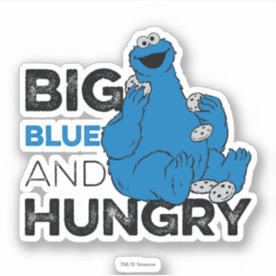 Sticker Cookie Monster Big Blue & Hungry