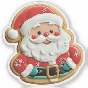 Sticker Cookie Père Noël gelé