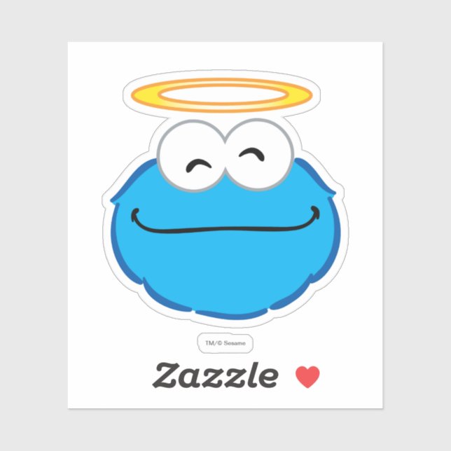 Sticker Cookie Souriant visage avec Halo (Feuille)