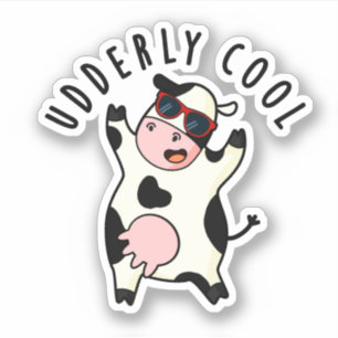 Sticker Cool âgé Funny Cow Pun