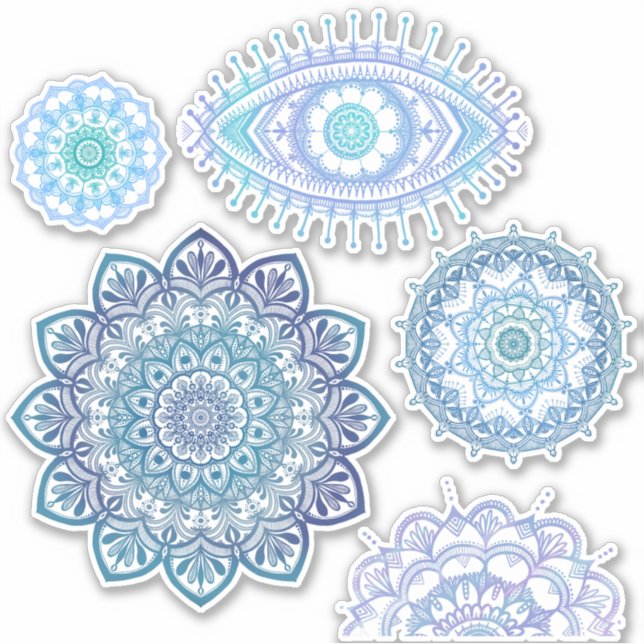Sticker Cool couleur Megaflora Design Mandala (Devant)
