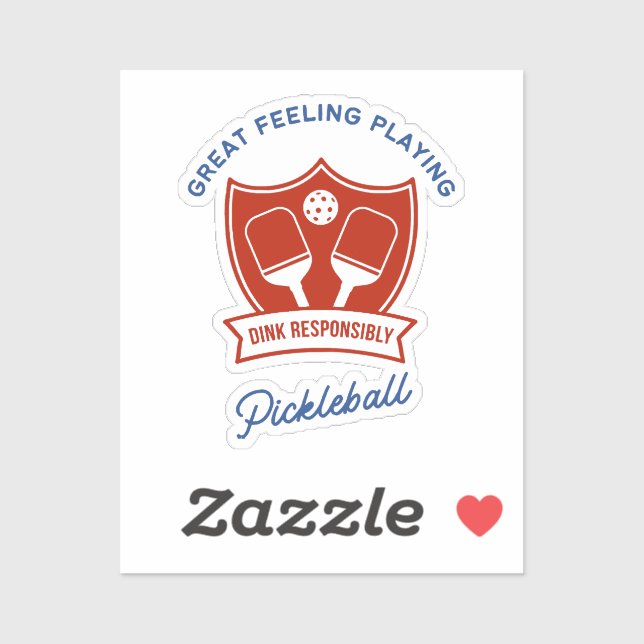 Sticker Cool de Pickleball design à porter (Feuille)