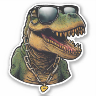 Sticker Cool Dude, Lunettes de soleil T-Rex