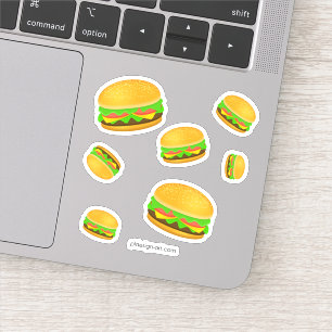 Sticker Cool et amusant yummy burger motif
