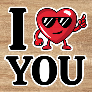 Sticker Cool Je t'aime Je t'aime Saint Valentin