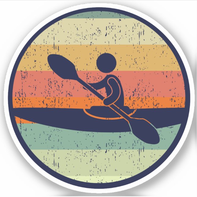 Sticker Cool Kayak Sunset (Devant)