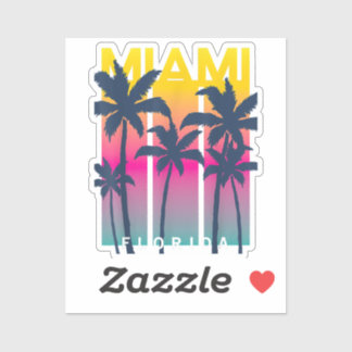 Sticker Cool Miami Florida Graphic Design Tee - shirts, I
