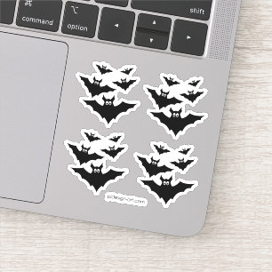 Sticker Cool mignon chauves chauves-souris volant Hallowee