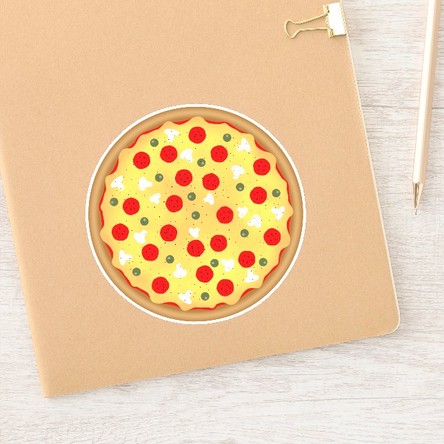 Sticker Cool plaisir pizza fête anniversaire de enfant (Carnet)
