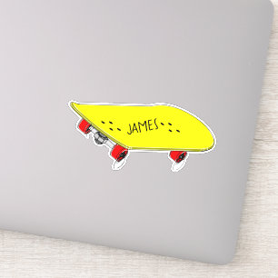 Sticker Cool skateboard nom du garçon