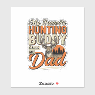 Sticker Copain de chasse préféré m'appelle papa vintage ce