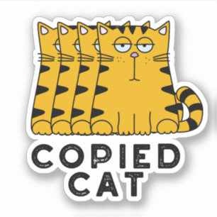 Sticker Copié Chat Funny Animal Pun