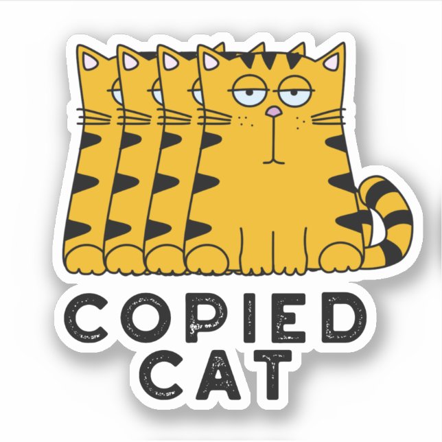 Sticker Copié Chat Funny Animal Pun (Devant)