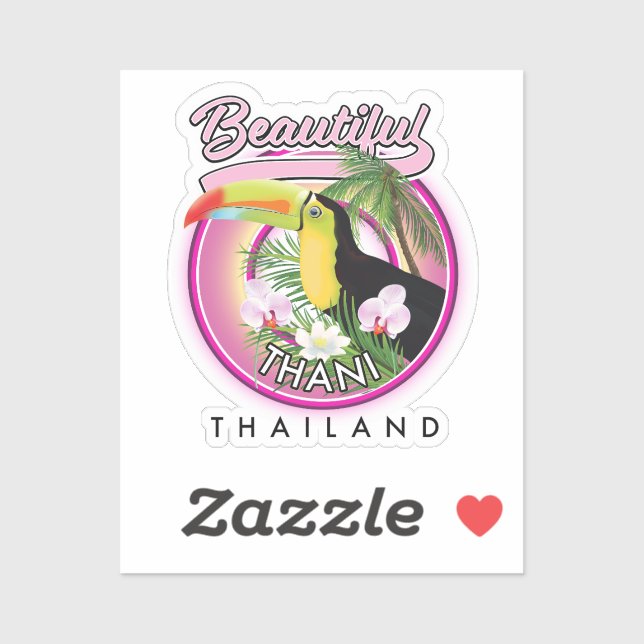 Sticker Copie de la belle Thani Thaïlande (Feuille)