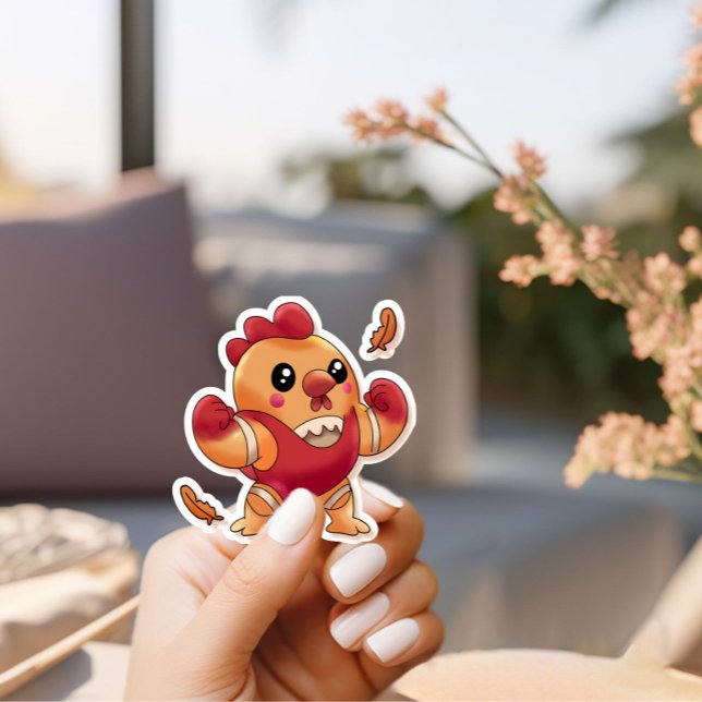 Sticker Coq de lutte mignon (Créateur téléchargé)