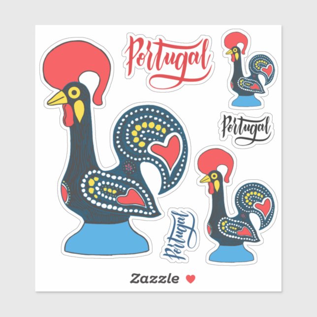 Sticker Coq Portugais (Feuille)