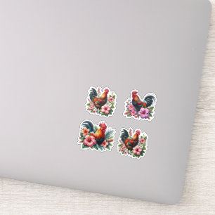 Sticker Coqs Tropicaux