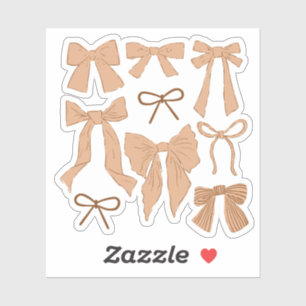 Sticker Coquette Terracotta Bows Romantique