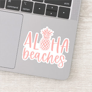 Sticker Corail   Aloha Plages Ananas Tropical Été