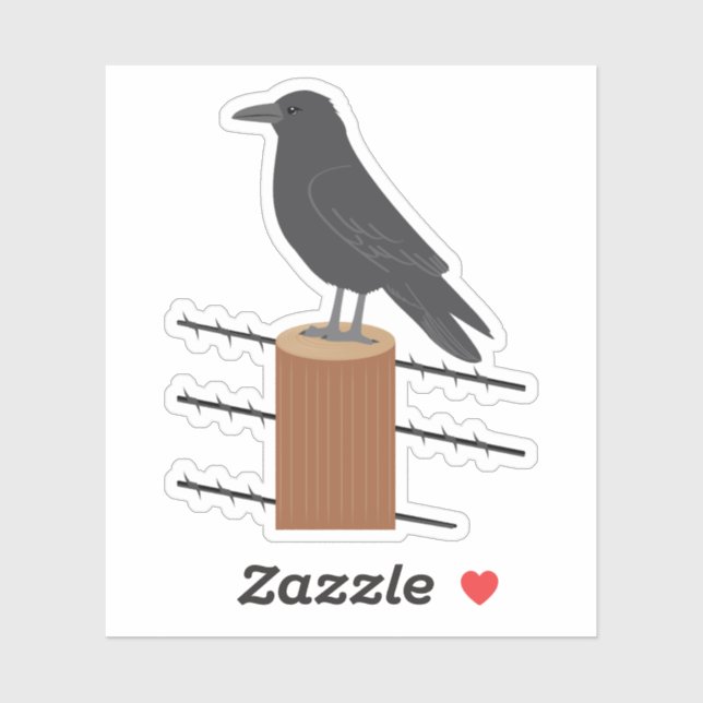 Sticker Corbeau (Feuille)