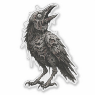 Sticker Corbeau zombie