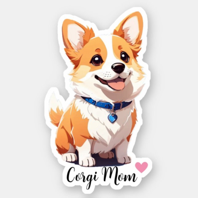 Sticker Corgi Maman Chien (Créateur téléchargé)