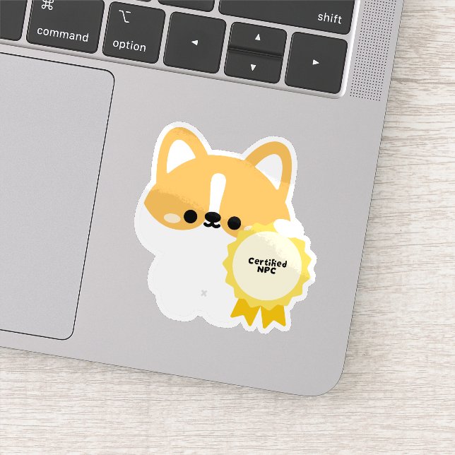 Sticker Corgi PNJ certifié (Détail)