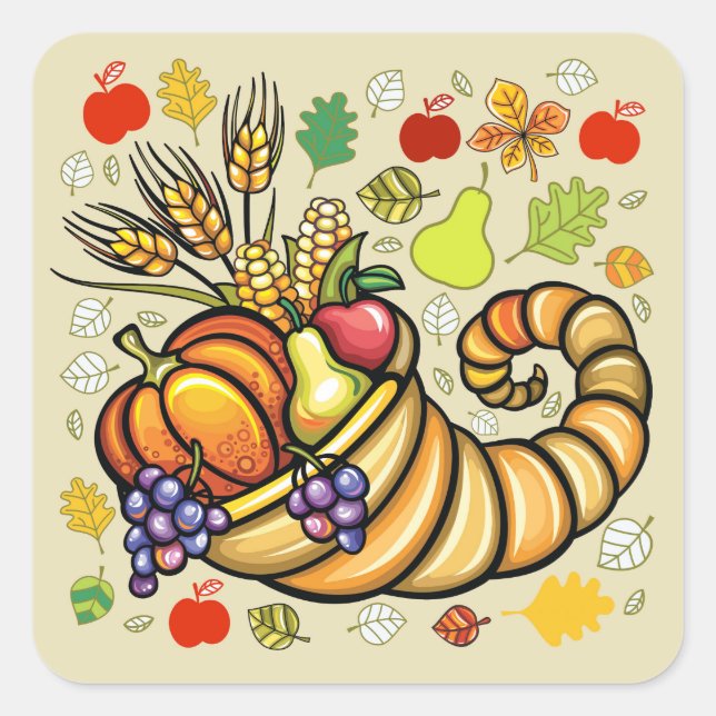 Sticker Cornucopia de Thanksgiving - SRF (Devant)