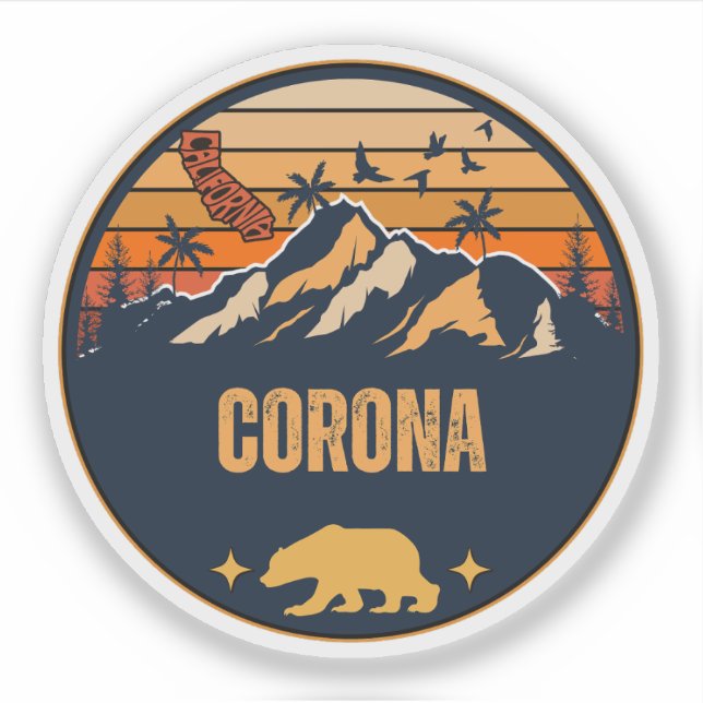 Sticker Corona, Californie (Devant)