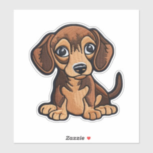 Sticker Correctif numérique de Weiner Chien coupé sur mesu
