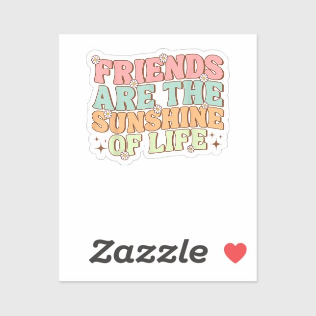 Sticker Correspondance Besties Fleurs Les amis sont le sol (Feuille)
