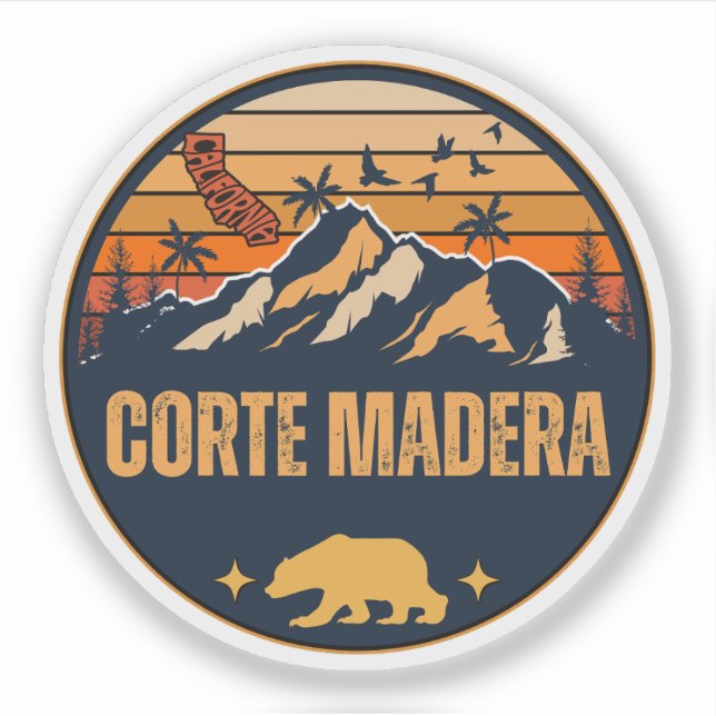 Sticker Corte Madera, Californie (Devant)