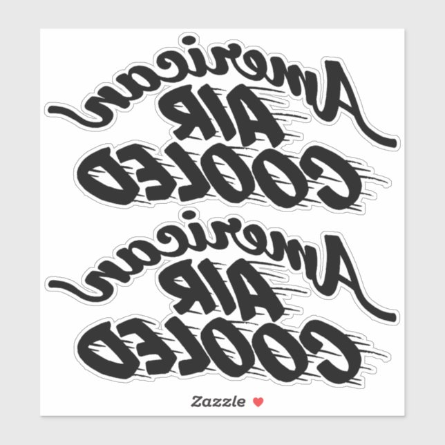 Sticker Corvair américain refroidi à l'air Lettering inver (Feuille)