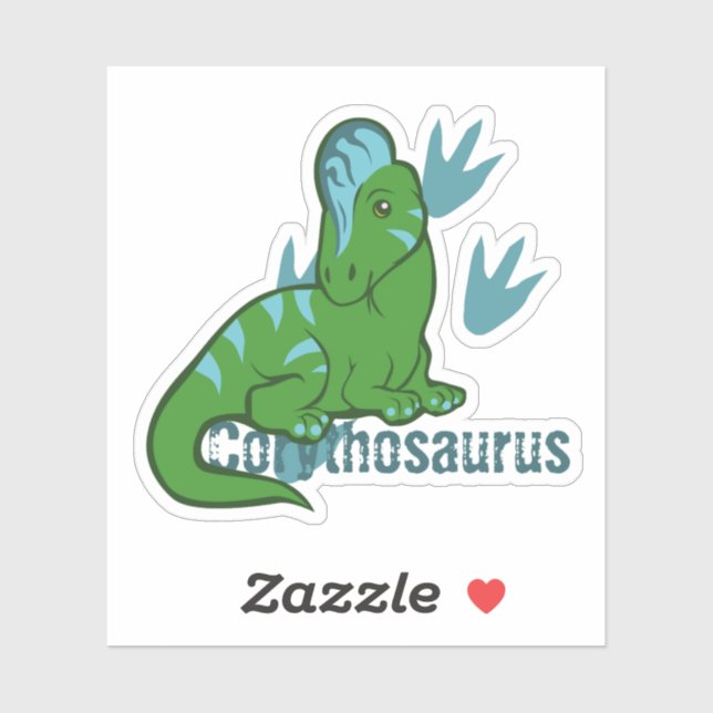 Sticker Corythosaurus (Feuille)
