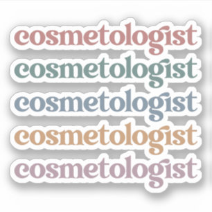 Sticker Cosmetologue Esthéticien Beautician Soins de la pe