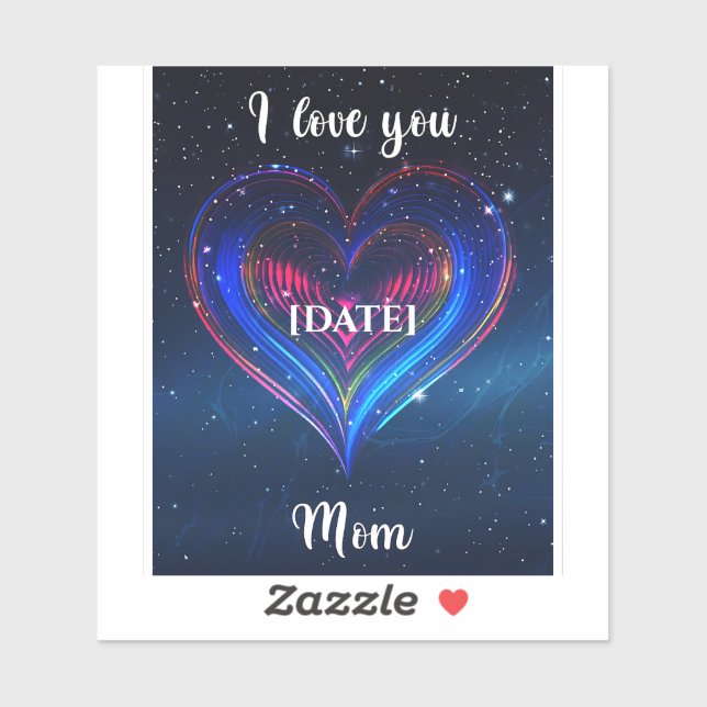 Sticker Cosmic Heart 2026 / Corazón Galaxia 2026 (Feuille)