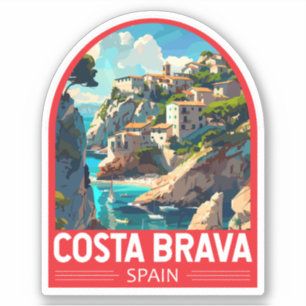 Sticker Costa Brava Espagne Voyage Art Vintage