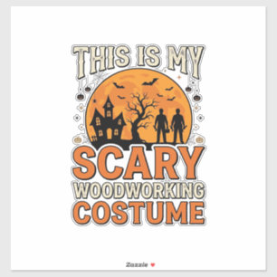 Sticker Costume de menuiserie effrayant Halloween Design v