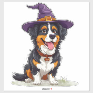Sticker Costume de sorcière pour chiot drôle Thème de chie