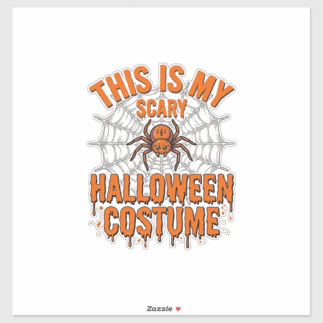 Sticker Costume d'Halloween effrayant Toile d'araignée Des (Feuille)
