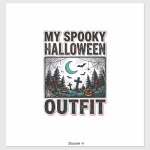 Sticker Costume Halloween effrayant Vintage Graveyard Tee_