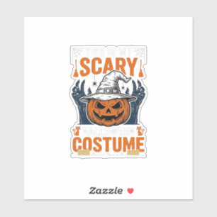 Sticker Costume Halloween Épouvantable Chemise Chapeau de