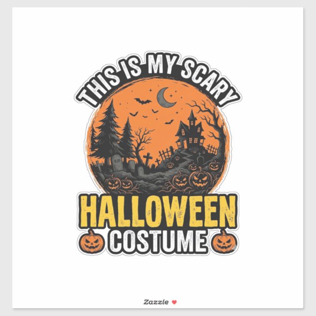 Sticker Costume Halloween Épouvantable Vintage (Feuille)