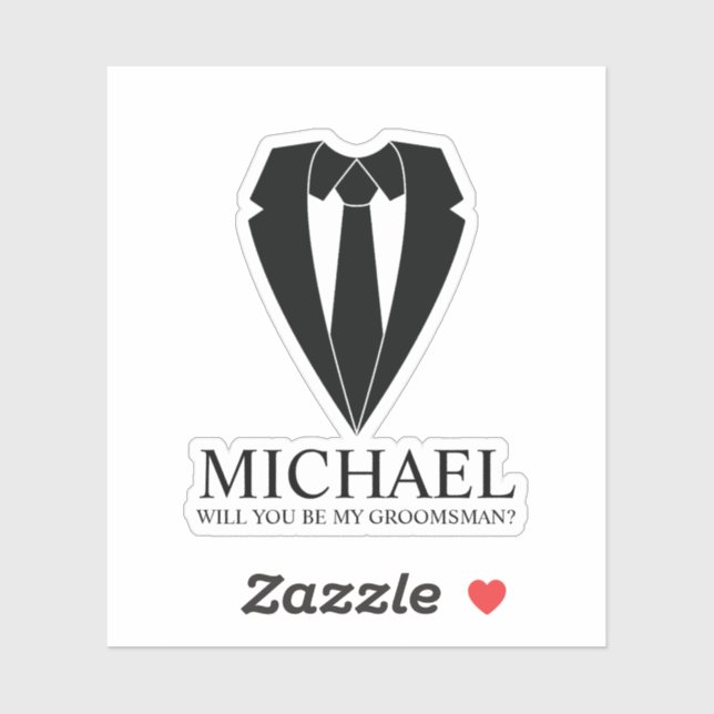 Sticker Costume Mariage noir - Proposition de fabricant de (Feuille)