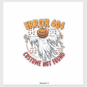 Sticker Costume Non Trouvé Citrouille d'Halloween Fantôme_