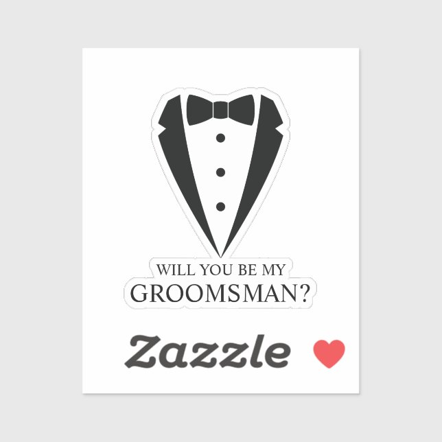Sticker Costume Tuxedo Noir - Proposition de fabricant (Feuille)