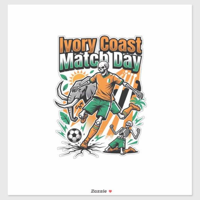 Sticker Côte d'Ivoire Match Day Skeleton Striker Nations C (Feuille)