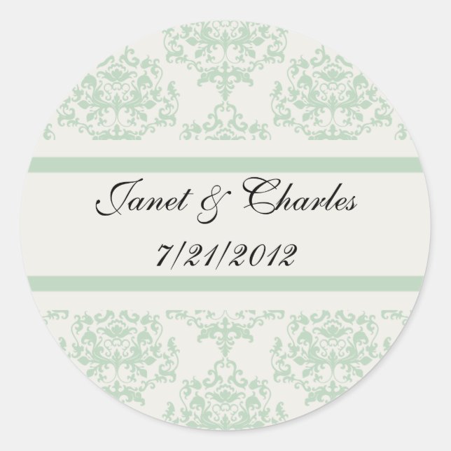Sticker Cottage Chic Mariage Enveloppe (Devant)