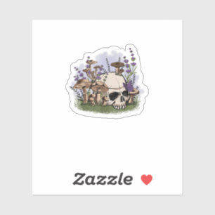 Sticker Cottagecore Esthétique Champignon Homme Goblincore