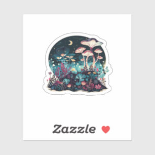 Sticker Cottagecore et Salon de Champignons Goblincore Est